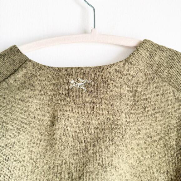 Arc’teryk Covert Knit Sweater Pull Over Green Heathered Fabric Chest Pocket S - Picture 11 of 13